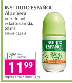 Dezodorant aloe vera Instituto espanol promocja