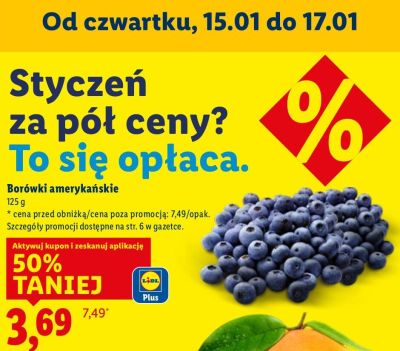 Borówki amerykańskie promocja w Lidl