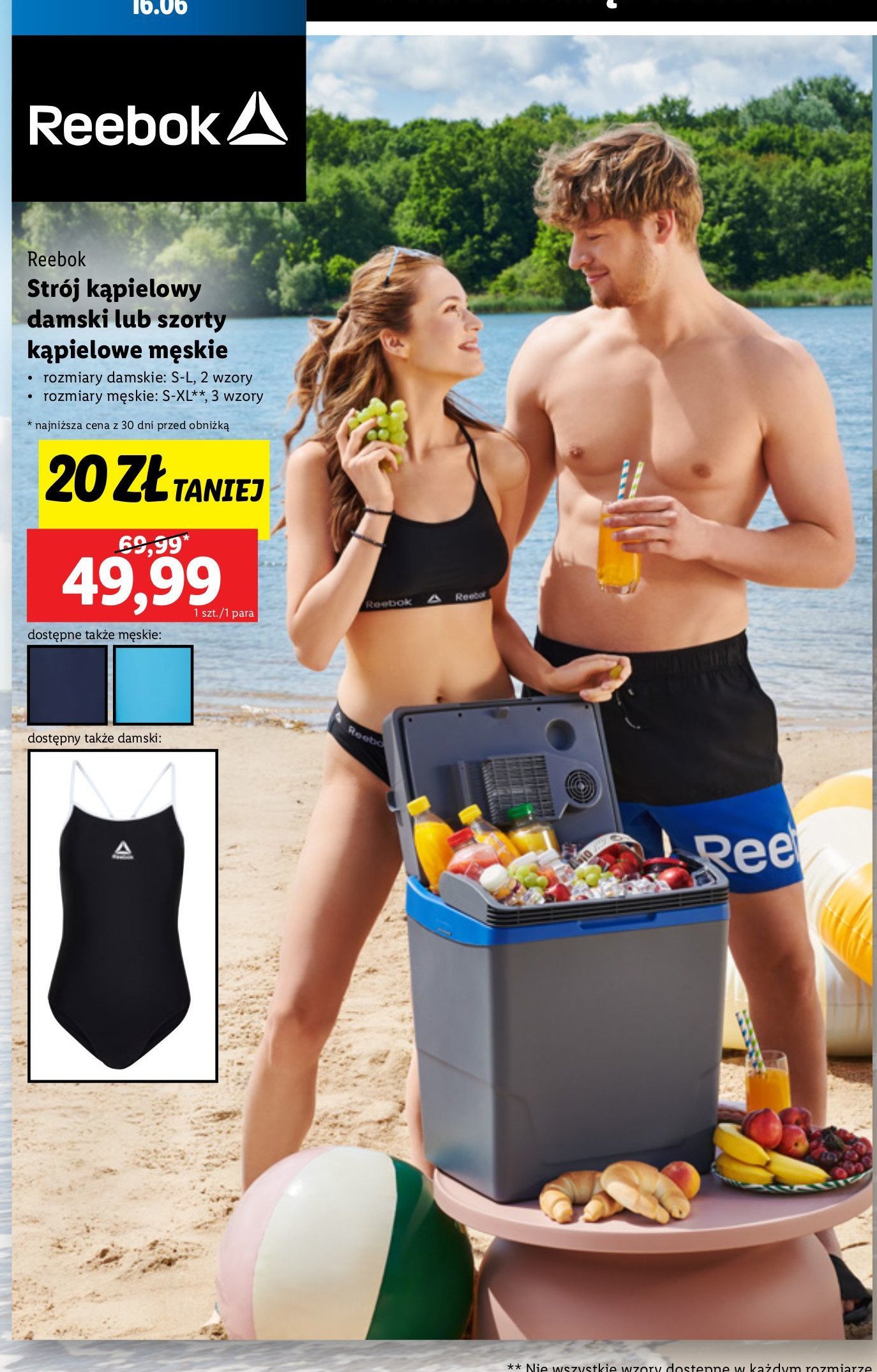 Szorty kąpielowe Reebok promocja w Lidl