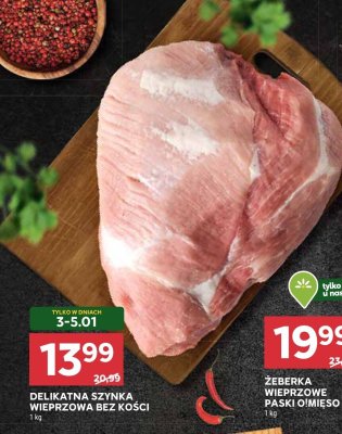 Szynka delikatna wieprzowa bez kości promocja w Stokrotka