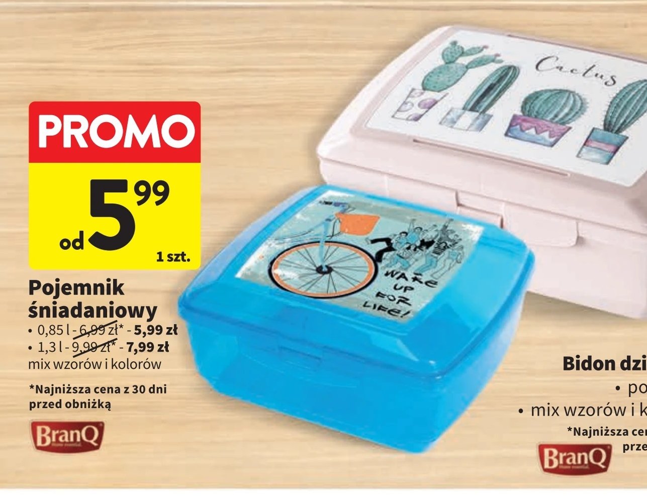 Pojemnik śniadaniowy kwadratowy 0.85 l Branq promocja w Intermarche