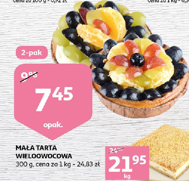 Mała tarta wieloowocowa Auchan promocja