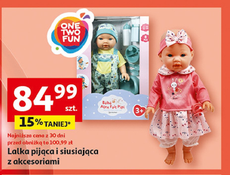 Lalka pijąca i siusiająca One two fun promocja