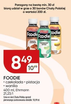 Foodie czekolada pistacja wanilia promocja w Chata Polska