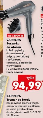 Trymer do brody zdejmowana główica tnąca, czas pracy baterii do 80 min, nasadka grzebieniowa do strzyżenia na dł. 3, 6, 9, 12, 15 i 18 mm promocja w Kaufland
