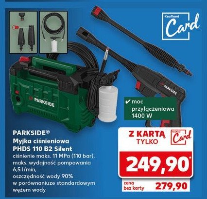 Myjka ciśnieniowa phds 110 b2 silent Parkside promocja w Kaufland