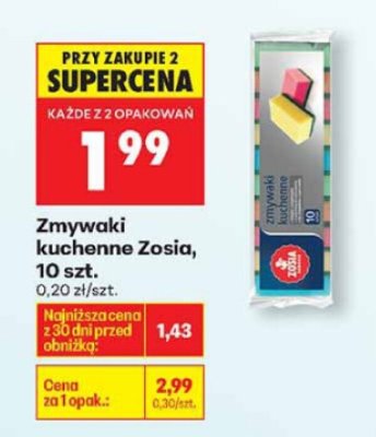 Zmywaki kuchenne Zosia, 10 szt. promocja w Biedronka