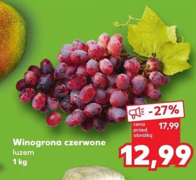 Winogrona czerwone luzem promocja w Kaufland