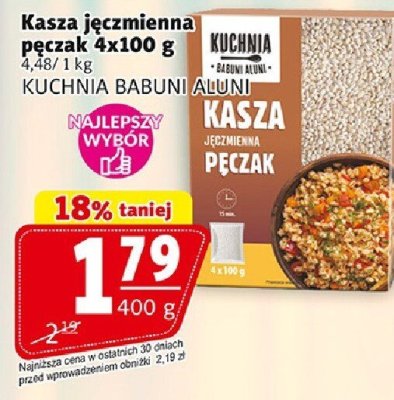 Kasza jęczmienna pęczak Kuchnia Babuni Abuni promocja w Prim Market