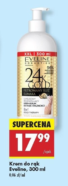 Krem serum do rąk i paznokci Eveline 24k gold promocja w Biedronka