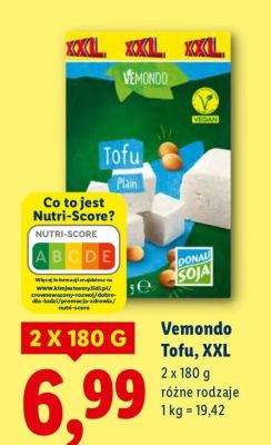 Tofu Vemondo, XXL promocja w Lidl
