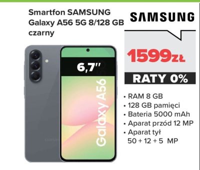 Smartfon Galaxy A56 5G 8/128 GB czarny promocja w NEONET