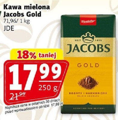 Kawa mielona Jacobs Gold promocja w Prim Market
