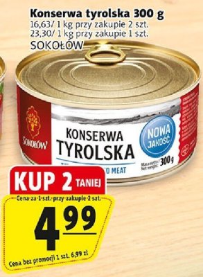 Konserwa tyrolska 300 g SOKOŁÓW promocja w Prim Market