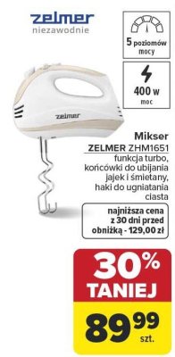 Mikser ZHM1651 ZELMER promocja w Carrefour
