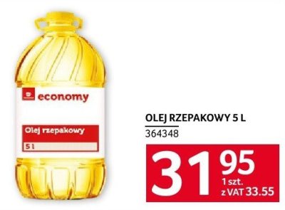 Olej rzepakowy 5 l economy promocja w Selgros
