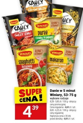 Danie w 5 minut Winiary, 53-75 g promocja w Twój Market