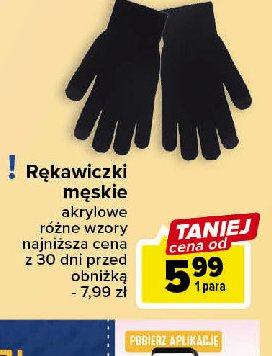 Rękawiczki męskie akryl promocja