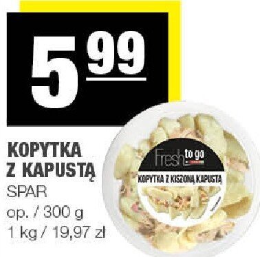 Kopytka z kapustą Spar promocja w SPAR