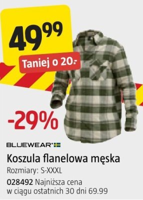 Koszula flanelowa męska BLUEWEAR rozmiary M-XXXL promocja w Jula