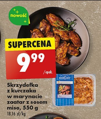 Skrzydełka z kurczaka w marynacie zaatar z sosem miso Morliny promocja