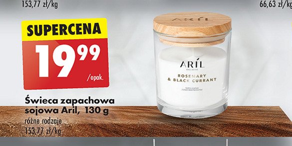 Świeca rosemary & black currant Aril promocja