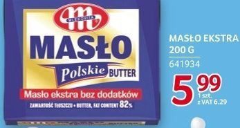 Masło ekstra Mlekovita 200g promocja w Selgros