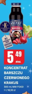 Koncentrat barszczu czerwonego Krakus 300 ml, MW Food promocja w Chorten