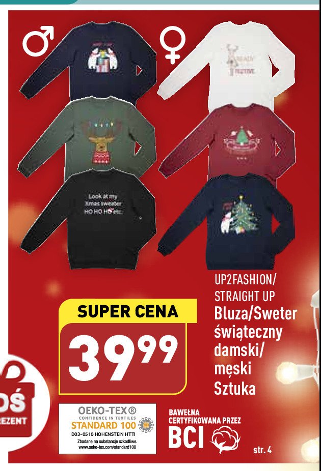 Sweter świąteczny Up2fashion promocja