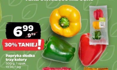 Papryka słodka trzy kolory 500 g promocja w Netto