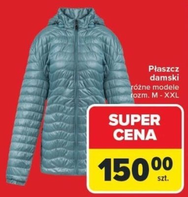 Płaszcz damski różne modele rozm. M - XXL Carrefour promocja w Carrefour