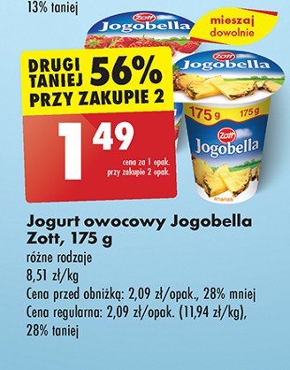 Jogurt ananas Jogobella promocja