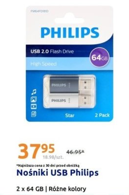 Nośniki USB Philips promocja w Action