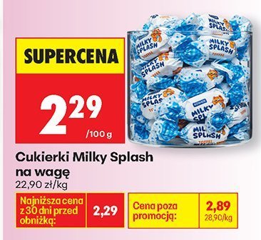 Cukierki Milky Splash na wagę promocja w Biedronka