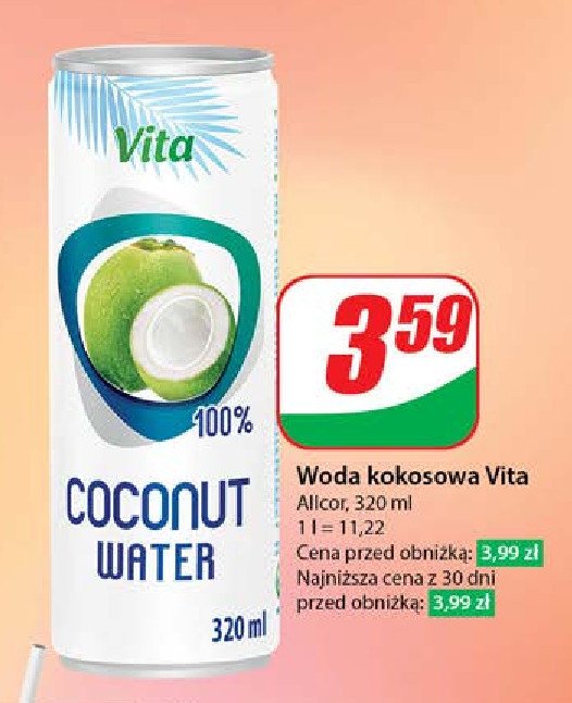 Woda kokosowa Vita promocja w Dino