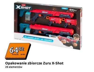 Wyrzutnie X-Shot, opakowanie zbiorcze, 28 elementów promocja w Action