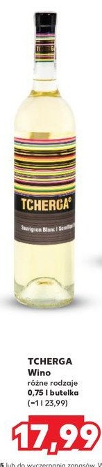 Wino Tcherga white semi dry promocja