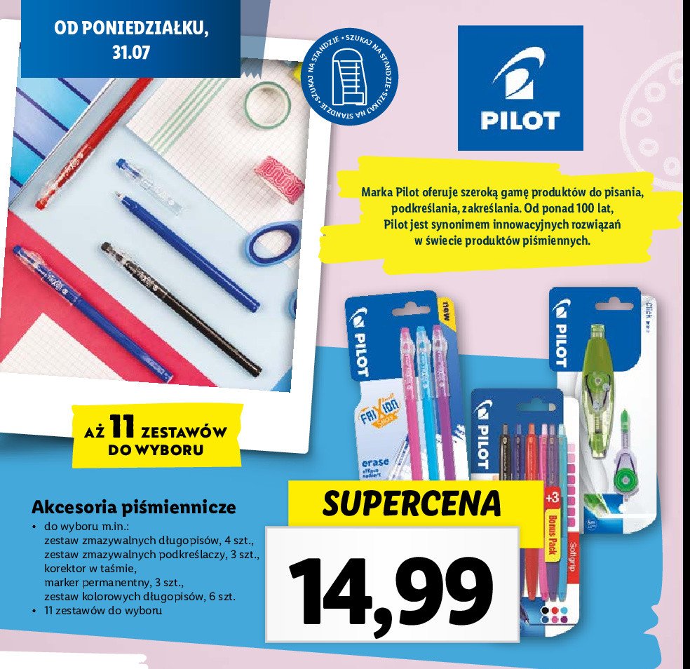 D艂ugopisy kolorowe PILOT FRIXON promocja