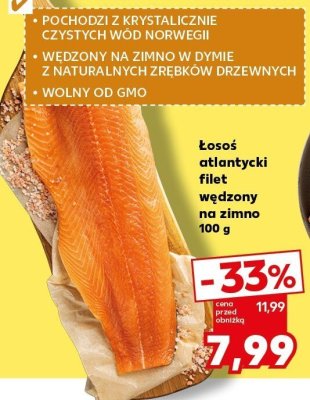 Łosoś atlantycki filet wędzony na zimno promocja w Kaufland