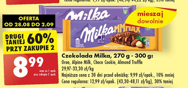 Czekolada almond truffle Milka mmmax promocja