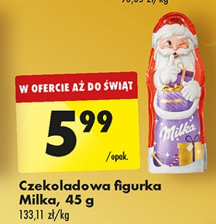 Mikołaj z czekolady Milka promocja w Biedronka