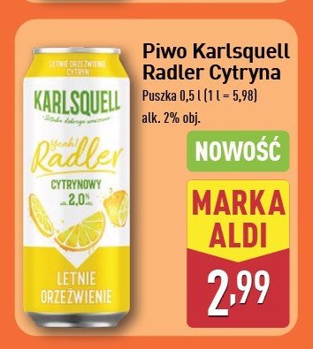 Piwo lemon Karlsquell radler promocja
