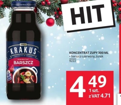 Koncentrat zupy barszcz Krakus 300 ml barszcz czerwony żurek promocja w Selgros
