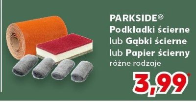 Podkładki ścierne lub Gąbki ścierne lub Papier ścierny PARKSIDE różne rodzaje promocja w Kaufland