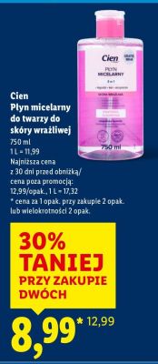 Płyn micelarny do twarzy do skóry wrażliwej promocja w Lidl