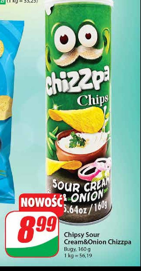 Chipsy sour cream & onion Chizzpa promocja