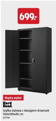 Szafka stalowa z dwojgiem drzwiczek 100x190x40 cm promocja w Jula