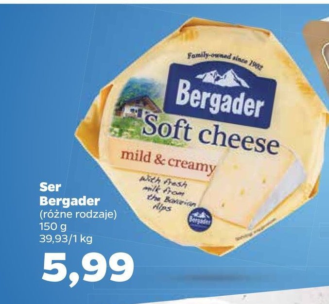 Ser mild & creamy Bergader soft cheese promocje