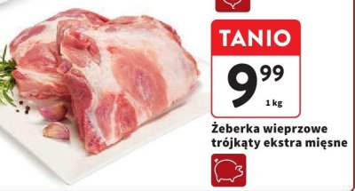 Żeberka wieprzowe trójkąty ekstra mięsne Intermarche promocja w Intermarche