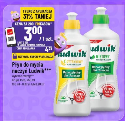 Płyn do mycia naczyń Ludwik promocja w POLOmarket